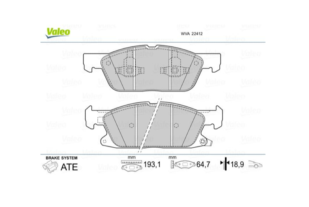 Valeo Ön Fren Balata 670311