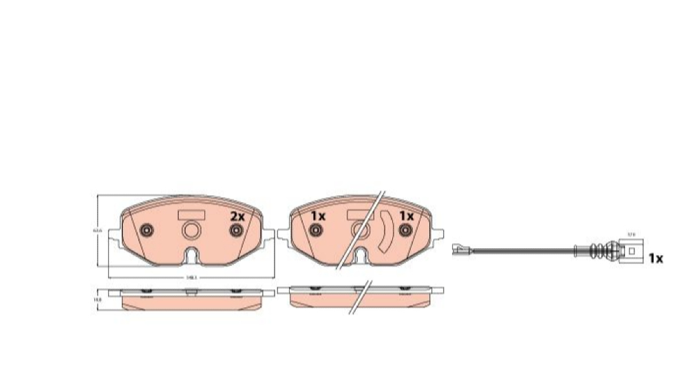 Trw-Lucas Ön Fren Balata GDB2392